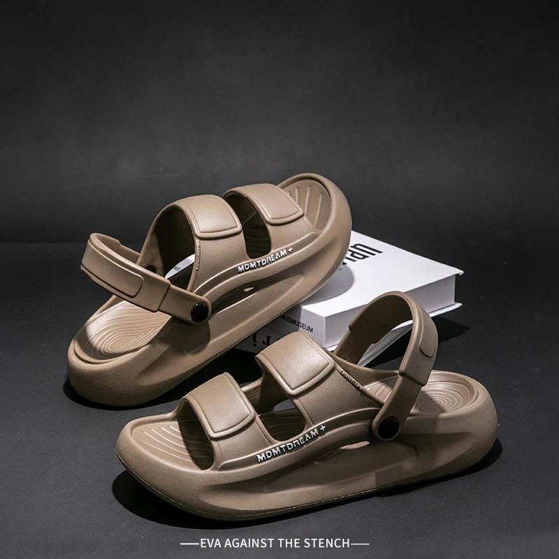 Fashion Man Sandals Fashion Sports 5CM Thick EVA Sole Comfortable Soft QuikFoam Slippers Slides Beach Street