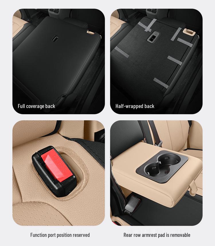 Thunder E5 Universal Leather Car Seat Cushion (New Model, Five-Seat, All-Season)