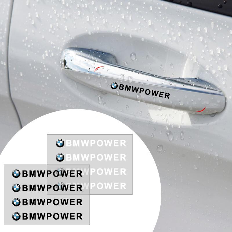 4 Stück Auto Türgriff Aufkleber Reifen Rückspiegel Aufkleber für BMW F30 F10 E90 F20 E46 E60 E70 E39 E36 E87 E28 X3 X4 X7 E92 E91