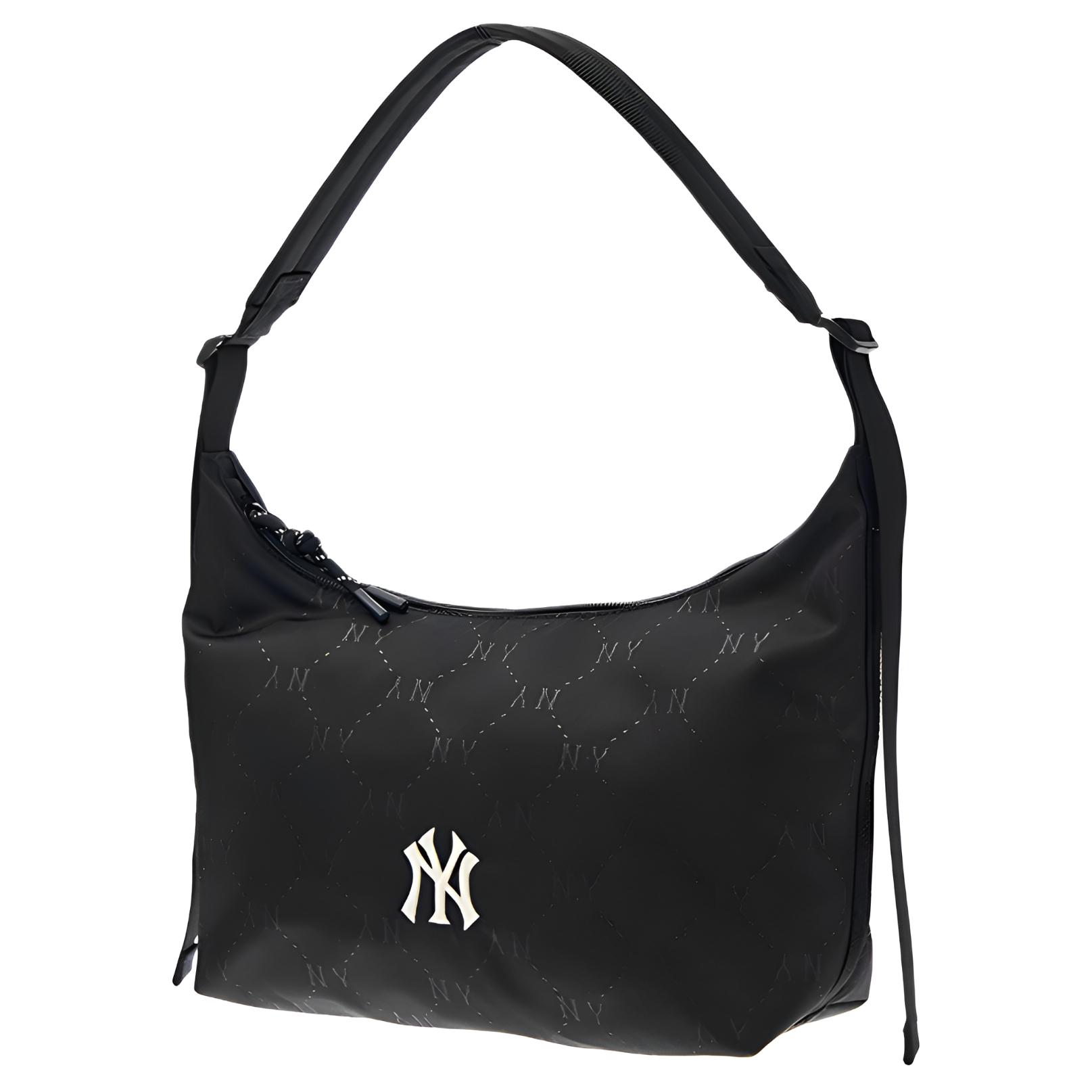 

MLB New York Yankees 25FW Diamond Old Flower Adjustable Fashion Nylon Crossbody Bag Unisex bags Black 3ABQM025N-50BKS New York Yankees & Black