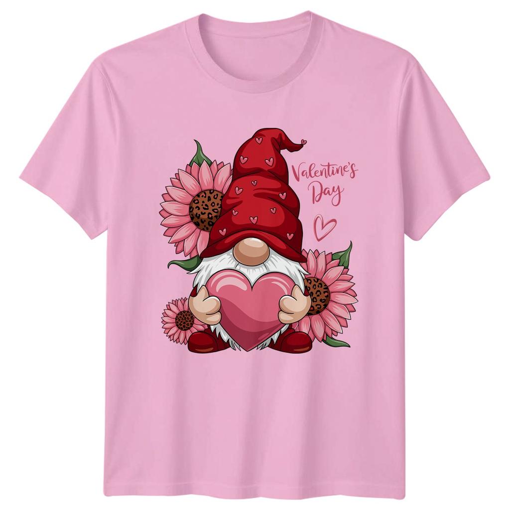 Valentines Day Unisex TShirt Gnome Leopard Sunflower Holiday Valentines Day Gift