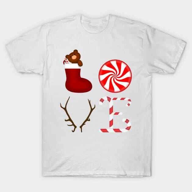 I Love Candy & Christmas Made in Australia T-Shirt 3XL