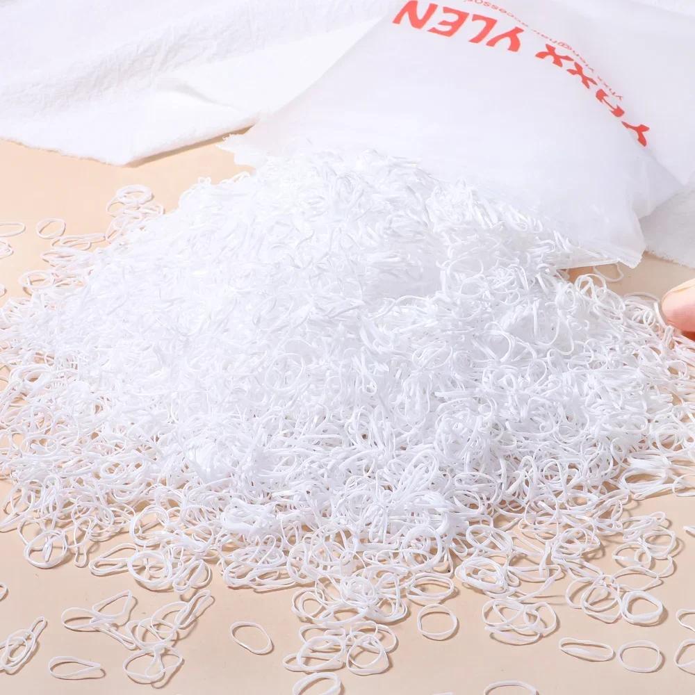 

500 шт./пакет цветные одноразовые резинки для волос для девочек повязка на голову детская резинка для хвоста детские аксессуары для волос