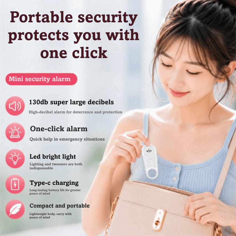 Portable Personal Safety Alarm Loud Siren Emergency Alarm Elderly Keychain Alarm Outdoor Use