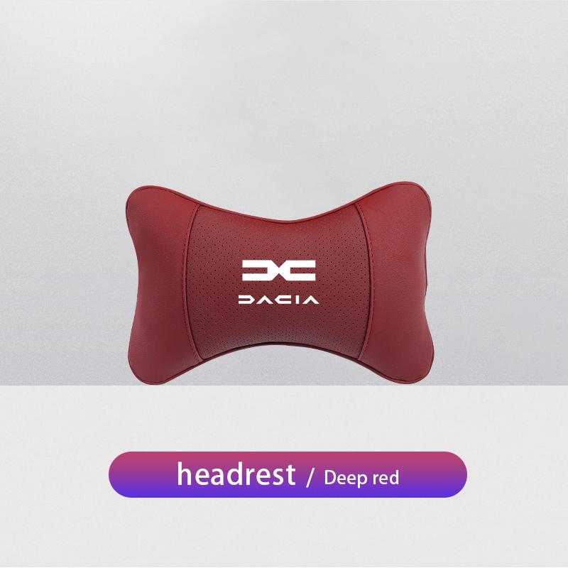 1Pcs Car Seat Headrest Auto Logo Neck Pillow For Dacia Duster Logan Spring Sandero Stepway Dokker Lodgy Jogger MCV Accessories