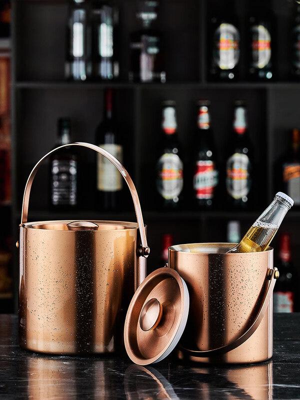 ZISIZ European Style Glass Ice Bucket