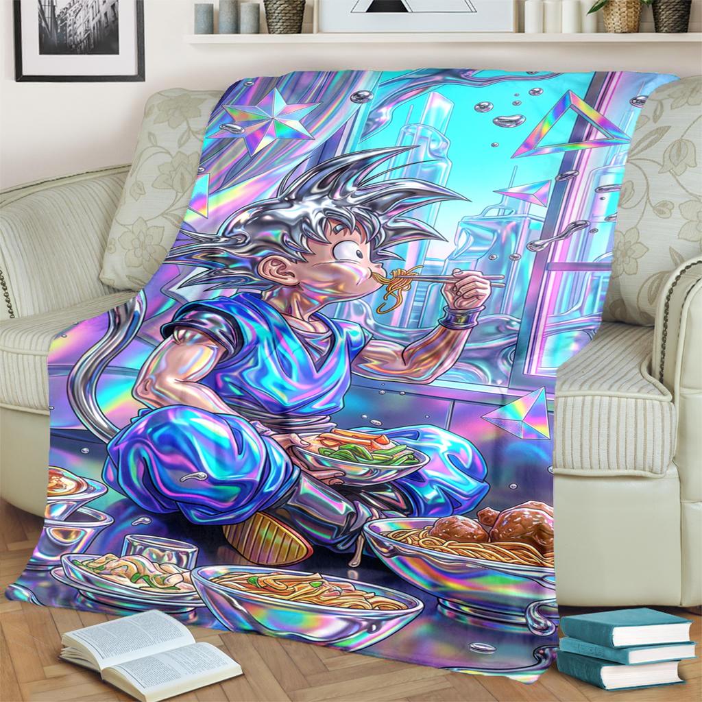 Comfortable Warm Dragon Ball! Blanket Flannel for Bedrooms, Sofas, Beds, Chairs, Picnics, Travel