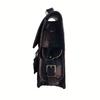 Handmade Black Leather Messenger Bag: Large Laptop Briefcase