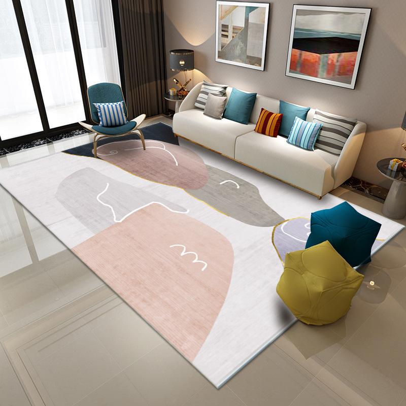 Simple Ins Living Room Light Luxury Large Area Carpet Living Room Decoration Home BB Rug Bedroom Blanket Square Soft Bath Mat