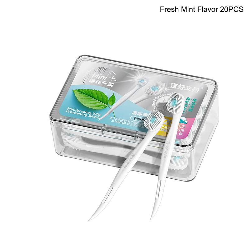 Mint Peach Flavored Bead Toothbrush Deeply Cleanses The Mouth Portable Mini Brush Suitable For Convenient Travel And Travel
