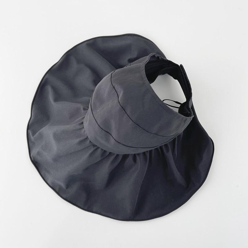 Foldable Adjustable Uv Protection Sun Hat For Women Breathable Wide Brim Summer Cap