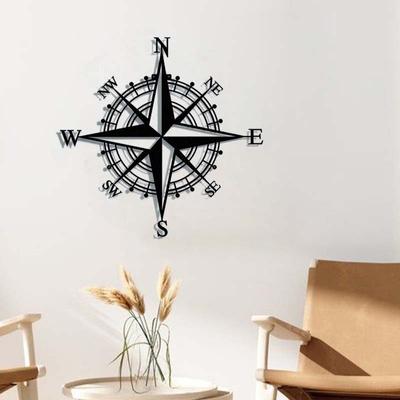 Metal Nautical Compass Wall Art Decoration Pirate's Wall Home Decor Gifts for Bedroom Living Room Garden Farmhouse Decor Gift