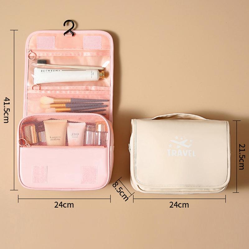 Tragbare Kosmetiktasche mit großem Fassungsvermögen und Haken-Organizer, Kulturbeutel, Make-up-Tasche für Damen und Herren, Reisetaschen für den geschäftlichen Gebrauch