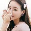 Elegant Women Blue Stone Rose Flower Ear Clip Earring Jewelry Fashion Gifts KTJ