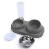 Pet Feeder 2 in 1 Ciotola per l'alimentazione degli animali domestici, Distributore automatico di acqua per cani e gatti con ciotole in acciaio inossidabile rimovibili Forniture per animali domestici