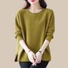 Übergröße Damenpullover Locker Modisch Mutter Unterteil Herbst und Winter Pullover Rundhals Oberteil