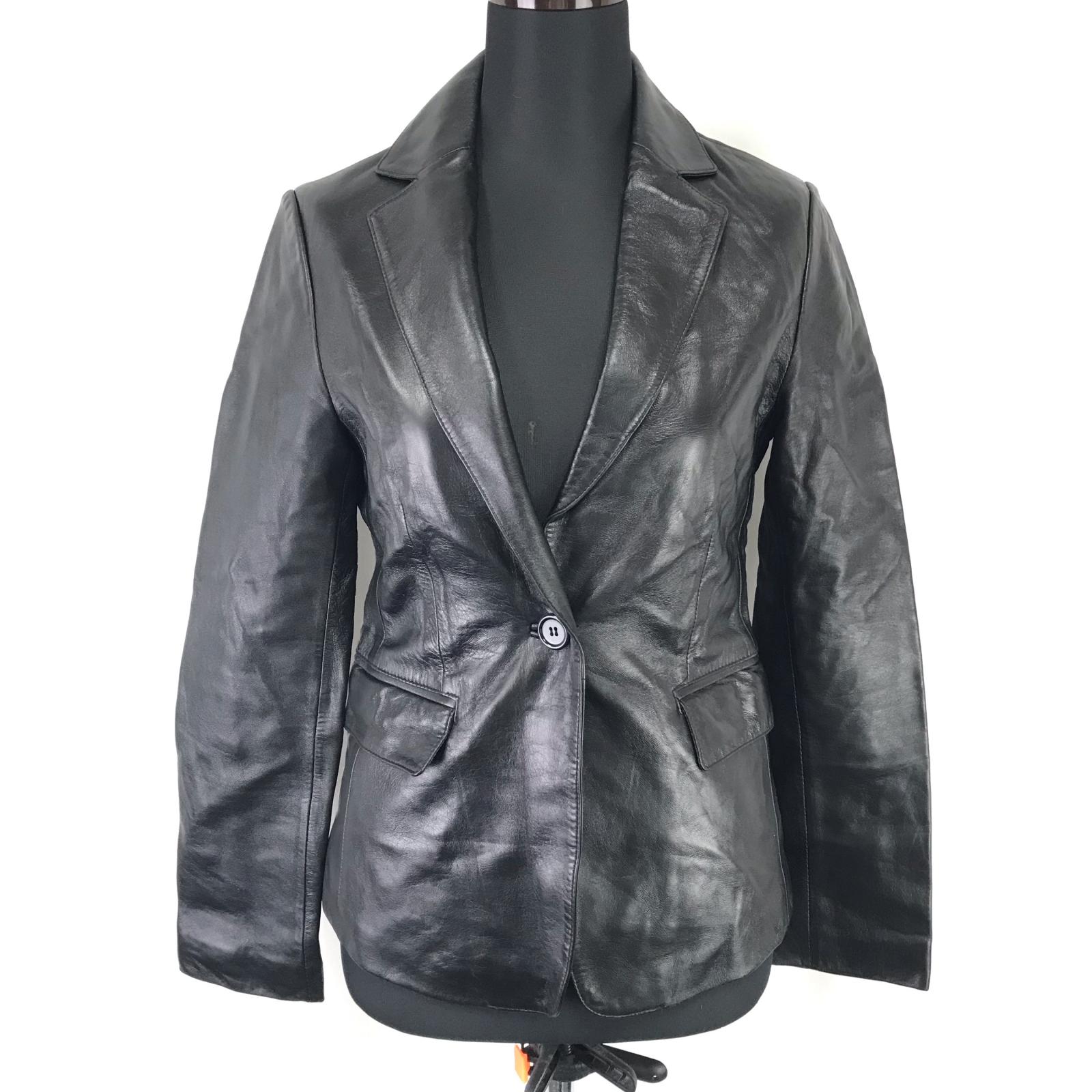 

First Avenue Sheepskin Leather Tailored Jacket [Women M/Black] Korea(USED)