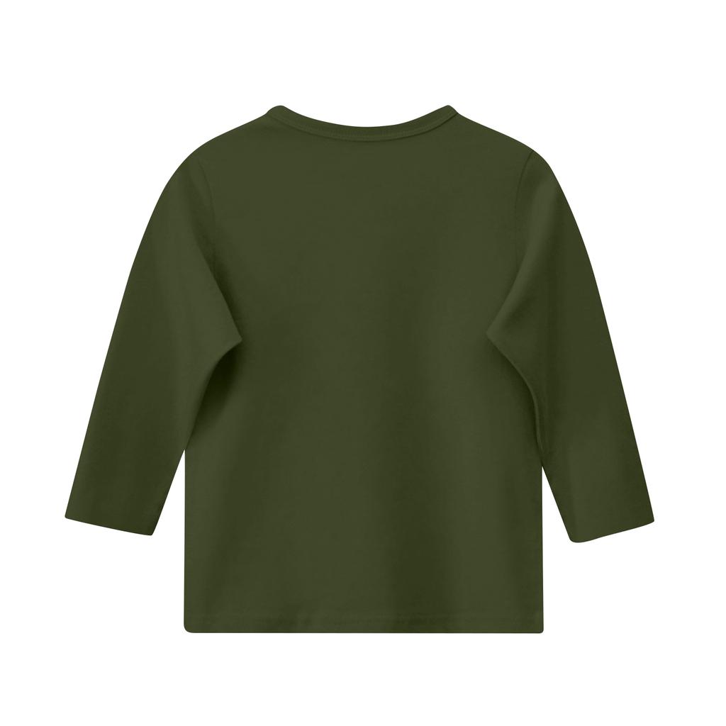 Kinder Mode Dreiviertelärmel Rundhals Bedrucktes Lässiges T-Shirt Top