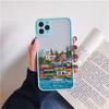 Oia Santorini Greece Church Hand Painted Print Phone Case for iPhone 15 14 11 12 13 Pro Max 6s 7 8 Plus SE2 X XR XS MAX Cover