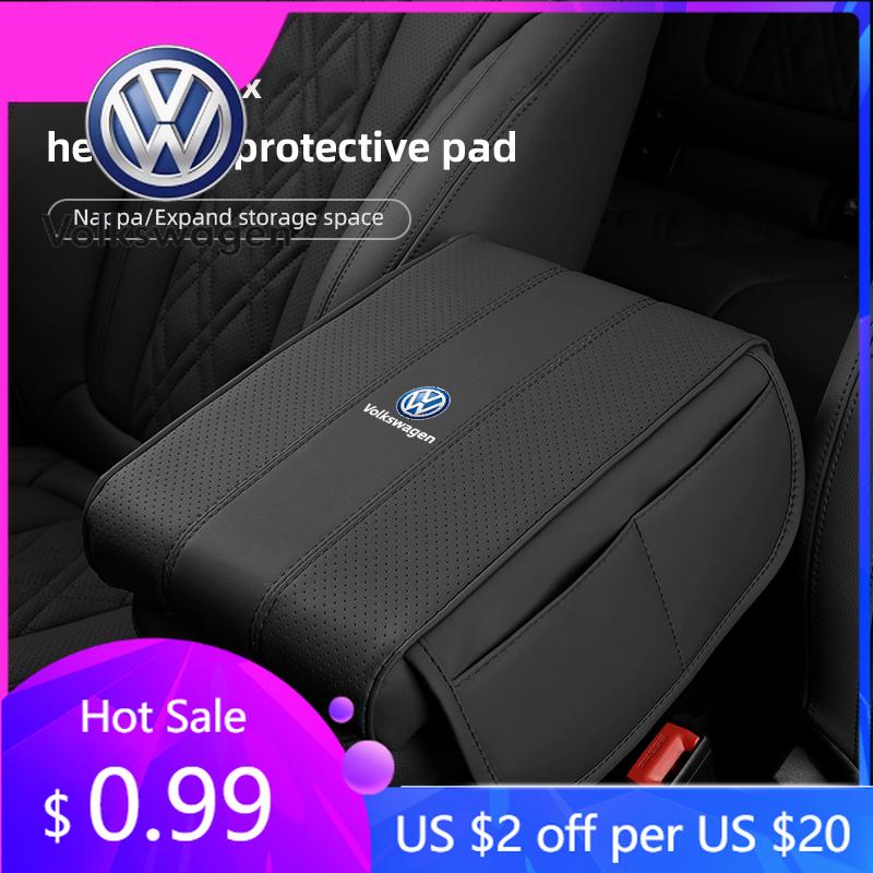 For VW Volkswagen Jetta MK5 Golf PU Leather Car Armrest Mat Center Console Heighten Pad For Volkswagen Tiguan GTI Polo Beetle Go