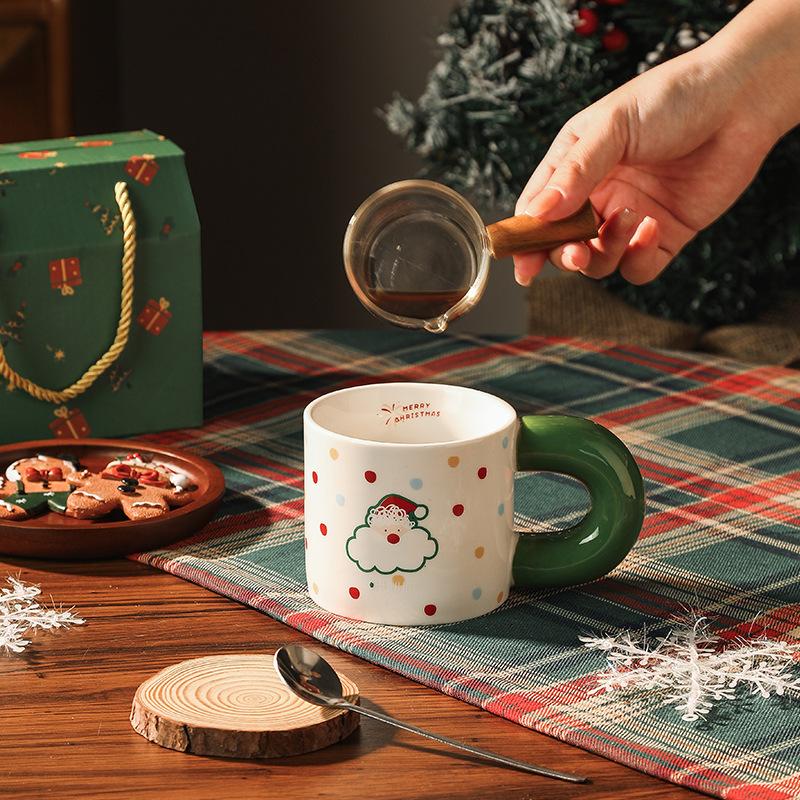 Christmas Ceramic Mug Gift Set High Value Creative Water Cup Coffee Cup Holiday Event Souvenir