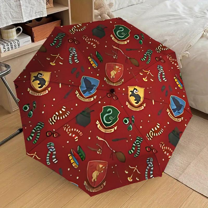 1PC Slytherin Scarves Umbrella-8-Rib Reinforced, Automatic Open, Lightweight & Durable, Cute Fashion Accessory for Outdoor, D2625