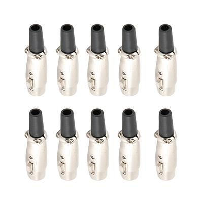 10 Stück Audio-Mikrofonbuchse im japanischen Stil XLR-Adapterstecker mit Schraube