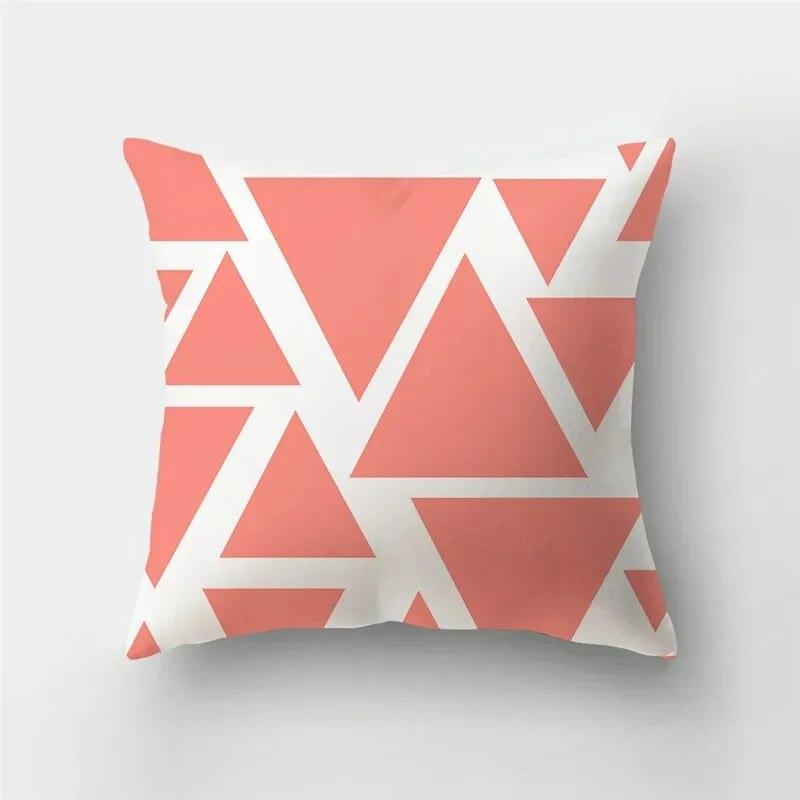 Nordic fashion geometric plant orange red pillowcase 45X45cm living room sofa cushion cover bedroom home decoration