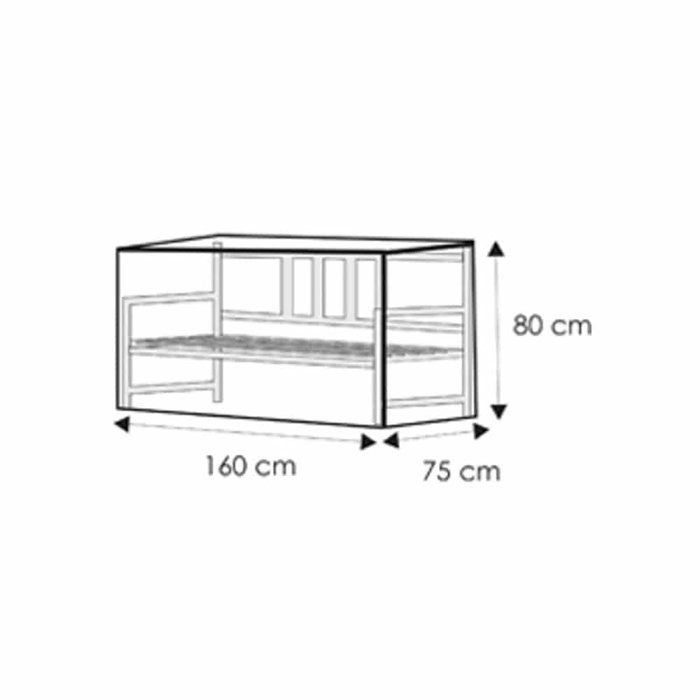 Transparent 3-seater Protective Cover, Approx. 160x80x75
