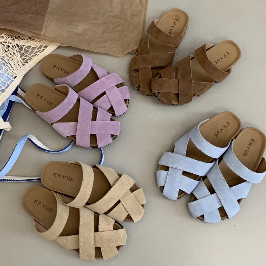 2025 Spring and Autumn New Fashion Versatile Fashion Simple One Pedal Baotou Comfortable Beach Sandals Slippers Women