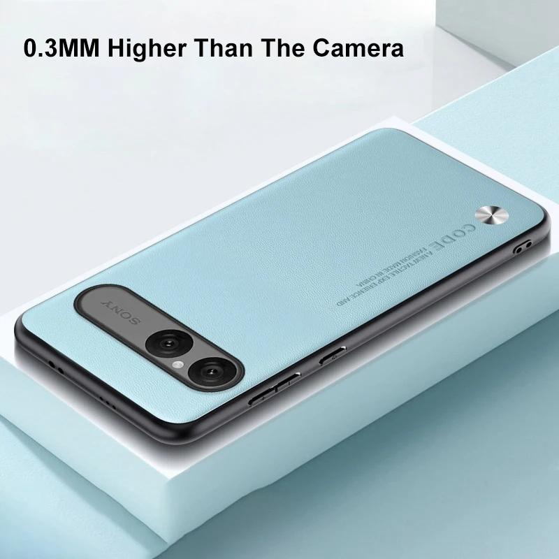 EUCAGR Luxury PU Leather Case for Sony Xperia 10 VII 10VII Back Cover Silicone Shockproof Protection Phone Case for Xperia10 VII