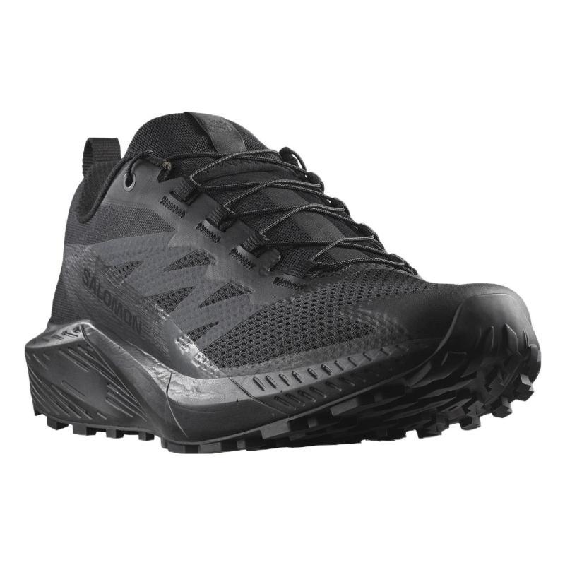 SALOMON Sense Ride 5 SR Shock Absorbers With Slip Resistant Features Low Top Casual Shoes Men's Black Sneakers 473776