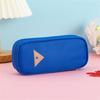 Stationery Box Large Capacity Solid Color Oxford Cloth Triangular Pattern Pencil Bag Student Prize