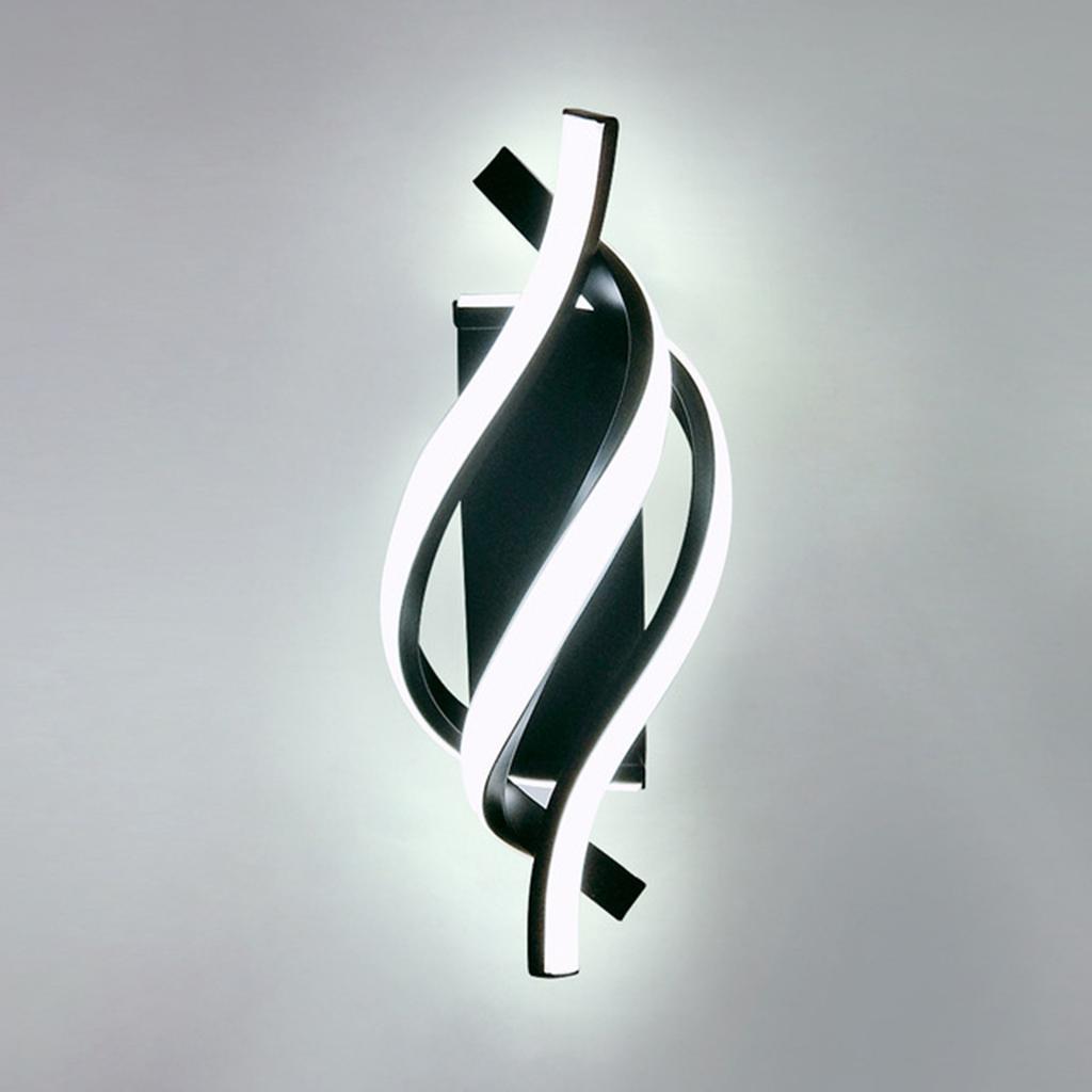 LED Spiral Wall Light Modern Design Indoor Mounted Bedside Lamp with Integrated LED Panel for Home and Office Lighting