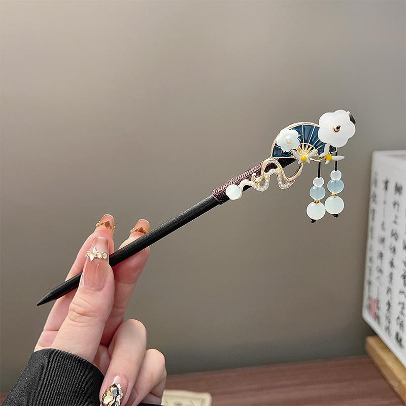 Antique Wooden Hairpin Women's Elegant Hair Stick New Chinese Simple Cheongsam Hairpin Headwear Jewelry Hair Accessories