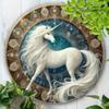 Placca Metallica Vintage Cavallo e Fiori, Decorazione da Parete Stampata 2D per Soggiorno Ufficio