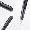 LAMY AL-Star Black Fountain Pen - Ergonomic Grip and Black Steel Nib Size M - Lightweight Aluminu...