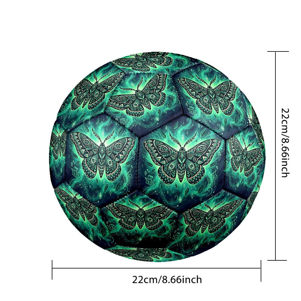 1pc Moth Themed Soccer Ball, Size 5, Lightweight PVC Material, Outdoor Training Soccer Ball Gift. q62297
