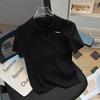 Ice Silk Top with A Small Fragrance and Temperament. Ice Silk Short Sleeved T-shirt for Women In Summer, New Casual Texture with A Unique Collar