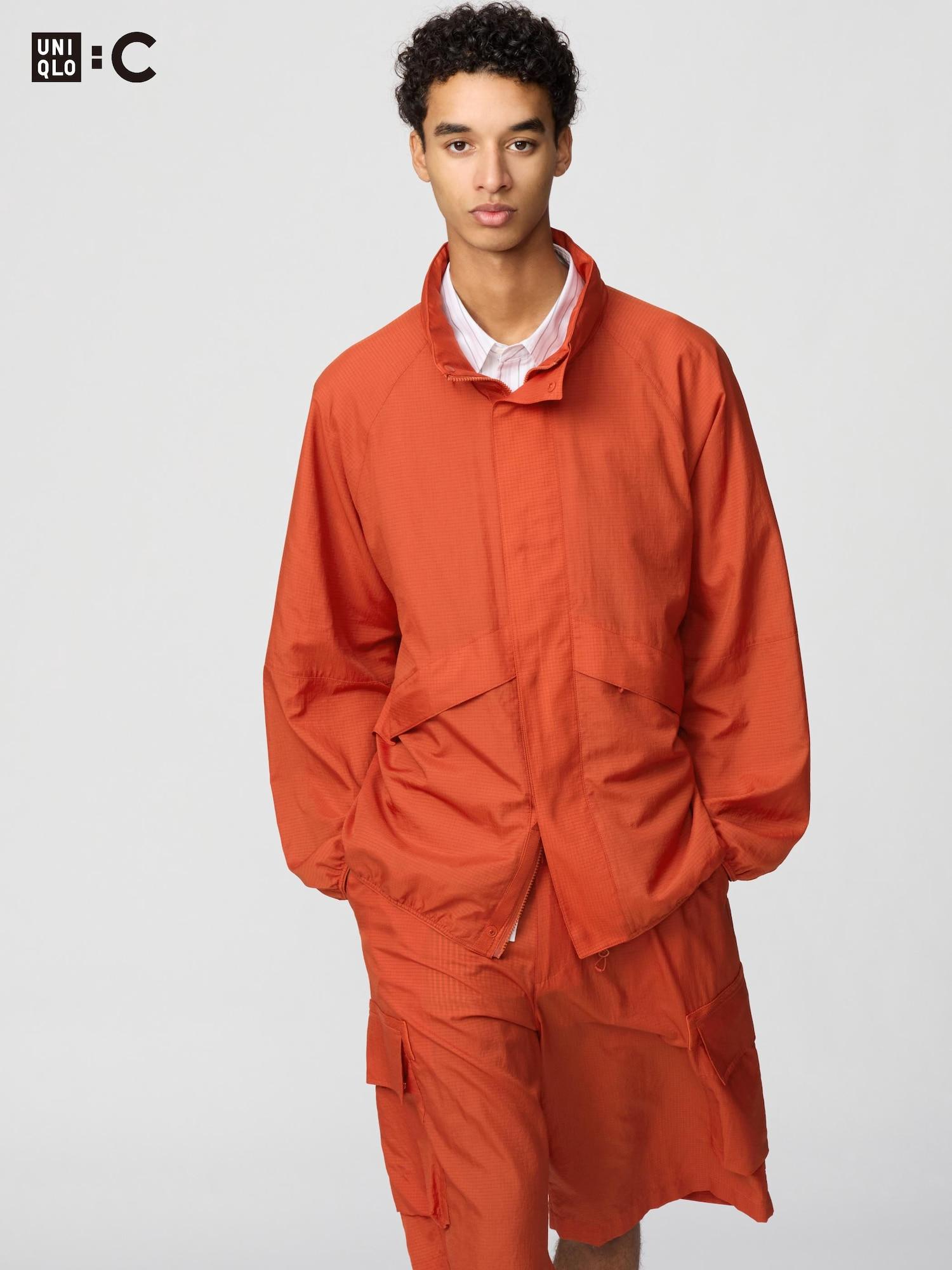 

Uniqlo Япония легкий блузон Stand 25 ORANGE/XS