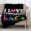 gymnastics Theme Printed Blanket - Perfect for Couch, Bed, Travel & Outdoor Use | Machine Washable, Cozy & Durable.