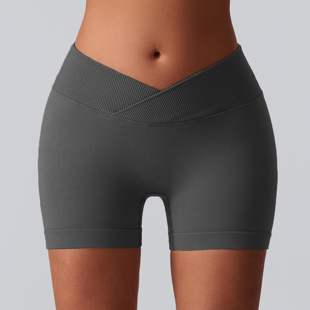 Outdoor Hip Lifting Dreiteilige Yoga-Shorts Hohe Taille Fitnesshosen Sport-Laufshorts Damen Yoga-Kleidung Schnelltrocknende Shorts Damen