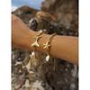 18k Gold Starfish Seashell Conch Bracelet - 2024 Summer Ocean Series Titanium Steel