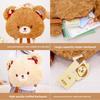 Cute Large Capacity Plush Bear Backpack With Soft Cotton Filling For Girls And Teens