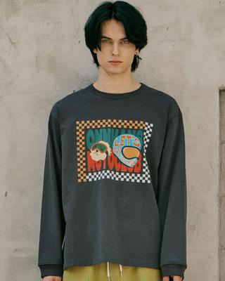 ONNHANS Long Sleeve Crew Neck T-Shirt_Dark Gray
