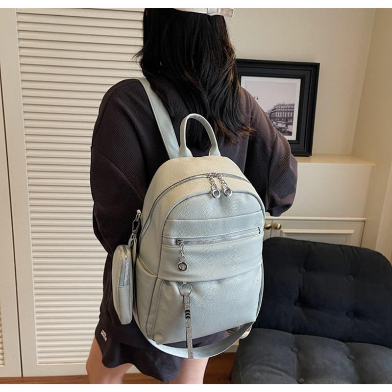 Backpack Women's Simple New Fashion Daily Versatile Trend Large Capacity Leisure Travel Backpack