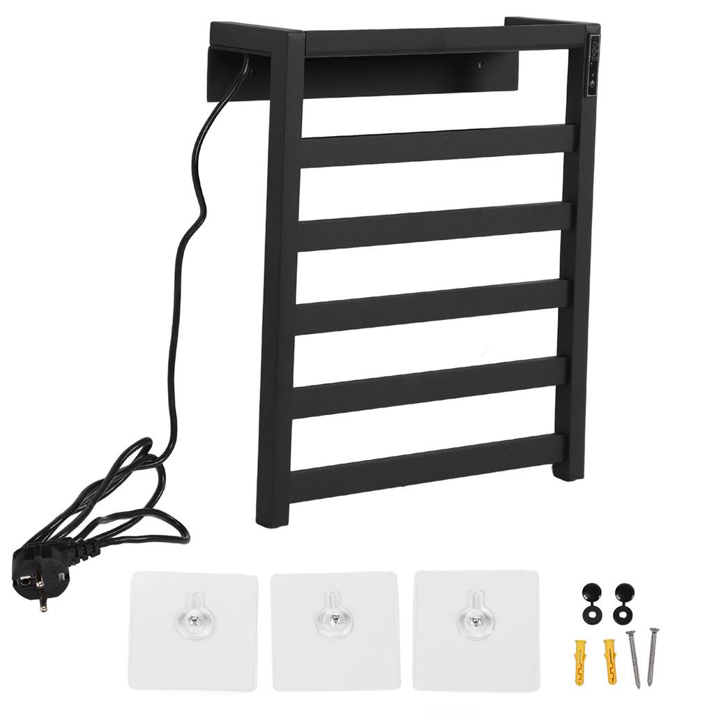 Heated Towel Rack Fast Carbon Fiber Heating Wall Mounted Electric Towel Warmer Drying Rack with