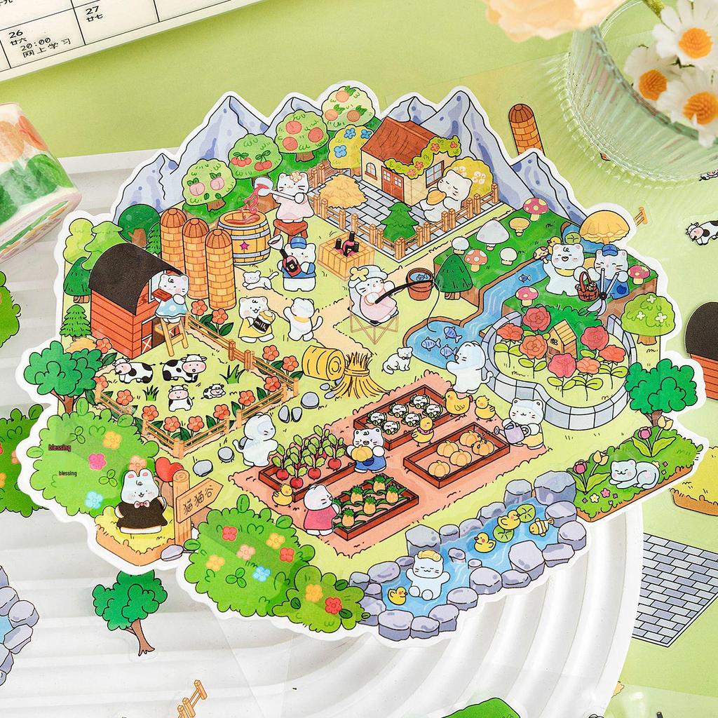 3D Stereoscopic Miniature Scene Stickers - DIY Dollhouse & Toy Collection for Children