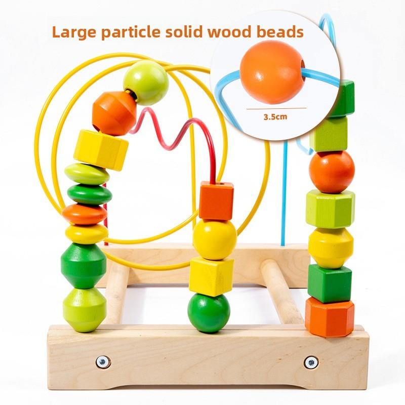 Wooden Large Bead Maze Toy For Early Childhood Development And Parent Child Interaction