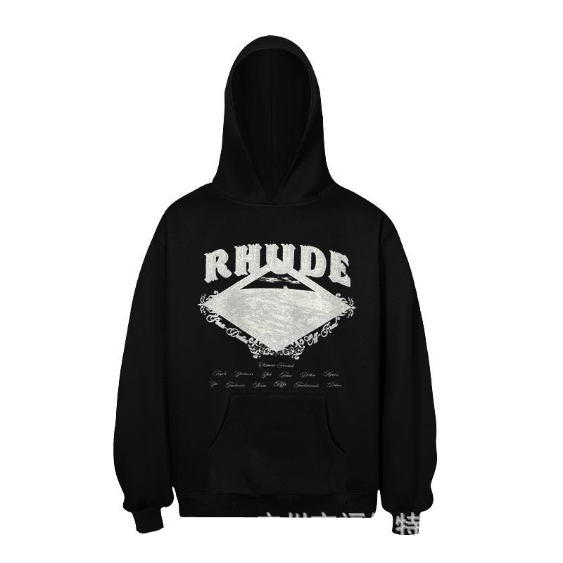 Sweat à capuche Vintage Américain Homme 2026FW Impression Lettres Décontracté Lâche Sweat-shirt Streetwear